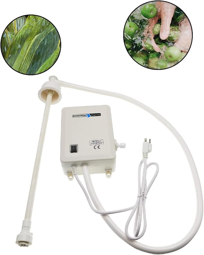 TDRRICH Bottled Water Dispensing Pump System Single-Tube, Drinking Electric Water Pump for 5 Gallon Flow Rate 2L Power 30W Pressure Value 60PSI for Homes Offices Bars Restaurants