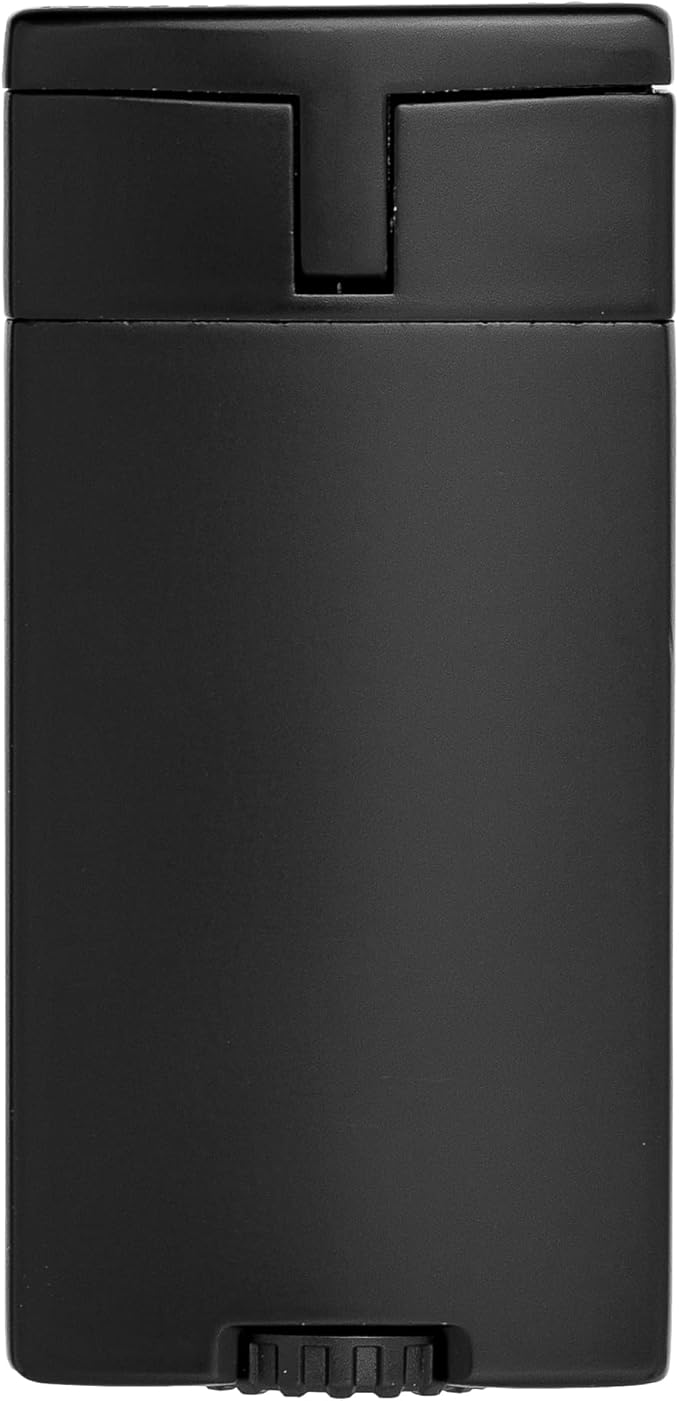XIKAR® Ion Double-Jet Flame Cigar Lighter. with Textured Trigger Button and a Safety Mechanism. (Black/Rose Gold)