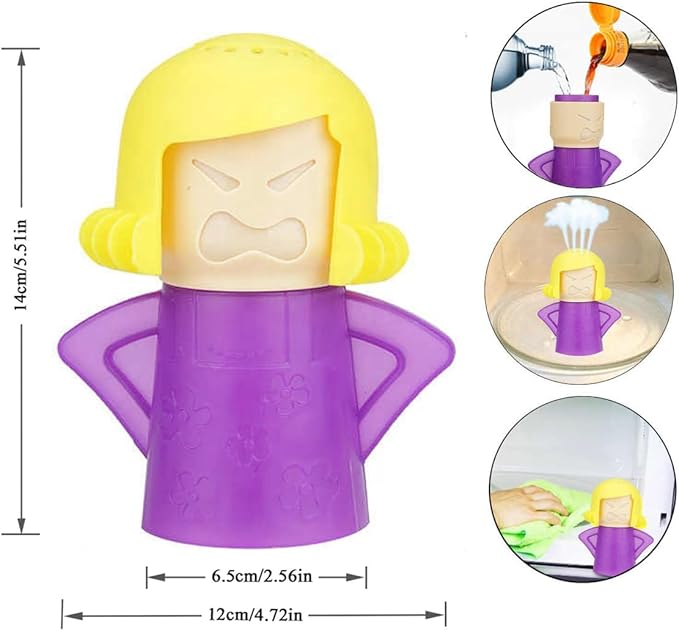 Microwave Cleaner Easily Crud in Minutes Steam Cleans with Vinegar and Water for Kitchen Gifts (Color Random)