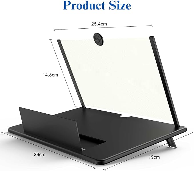 14" Screen Magnifier for Cell Phone,Fanlory 3D HD Magnifying Projector Screen Enlarger for Movies, Videos and Gaming, Foldable Phone Stand with Screen Amplifier,Gifts for Mom Dad & Family