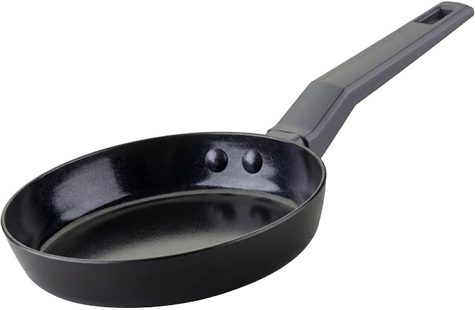 FACKELMANN Statement Frying Pan 14 cm - Ceramic Coated Mini Pan - Recycled Aluminium with Non-Stick Coating - For All Hobs Except Induction, PFAS-Free, Shadow Black