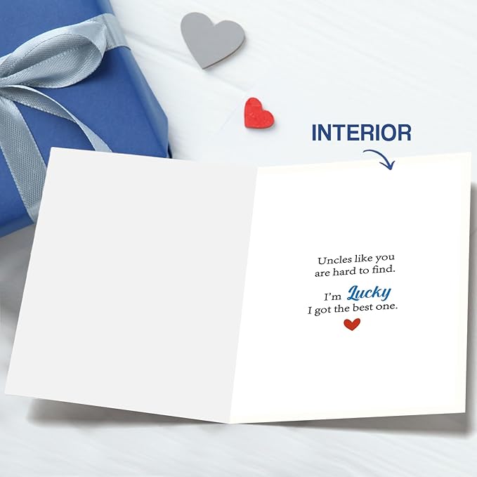 Fathers Day Card Gifts for Uncle from Niece Nephew, Personalized Double-Sided, Minimalist Premium Design, Perfect Father's Day Decoration Ideas