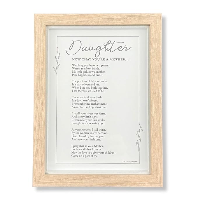 Now That You're a Mother Frame- Gift for Daughter from Mom for Christmas, Mother's Day, Child Birth