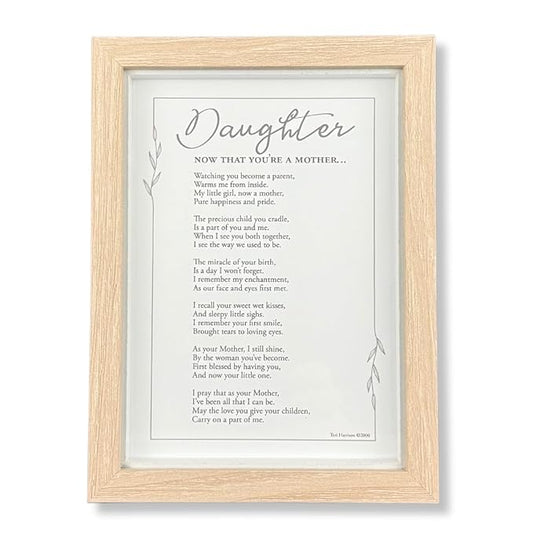Now That You're a Mother Frame- Gift for Daughter from Mom for Christmas, Mother's Day, Child Birth