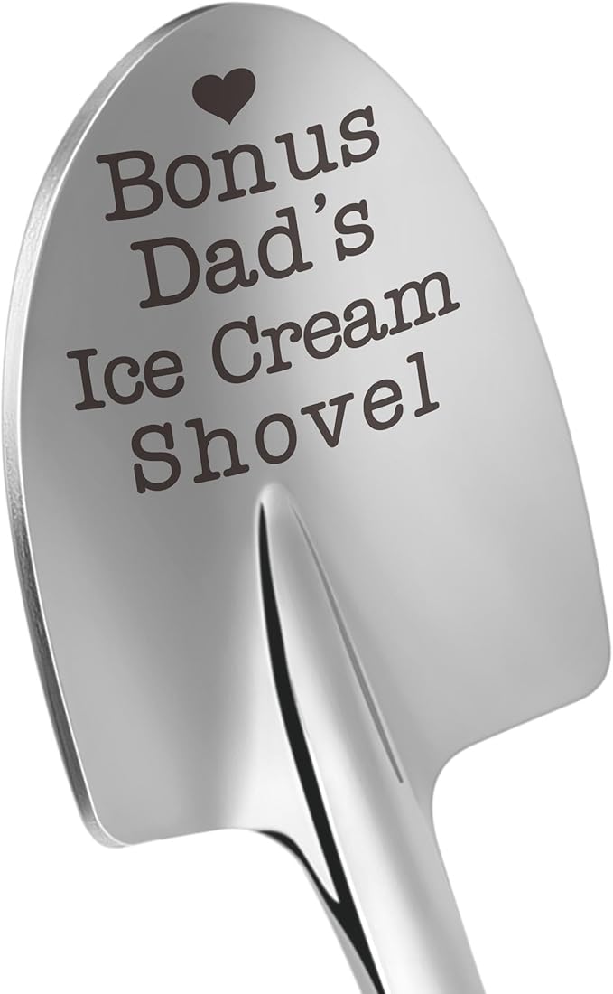 Fathers Day Men Gifts for Bonus Dad, Father Gifts Dad Birthday Gift from Daughter Son, Father's Day Daddy Grandpa Grandfather Easter Baskets Stocking Stuffers Men, Funny Dad's Ice Cream Shovel Spoon