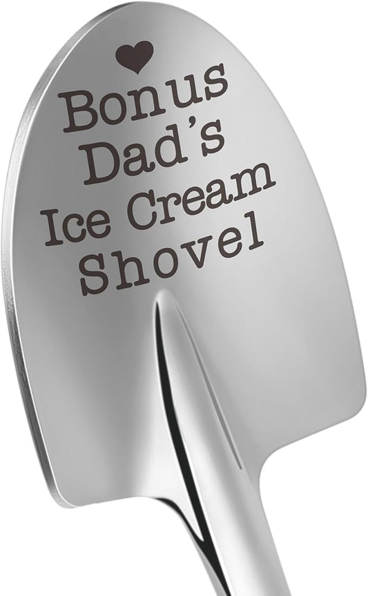 Fathers Day Men Gifts for Bonus Dad, Father Gifts Dad Birthday Gift from Daughter Son, Father's Day Daddy Grandpa Grandfather Easter Baskets Stocking Stuffers Men, Funny Dad's Ice Cream Shovel Spoon