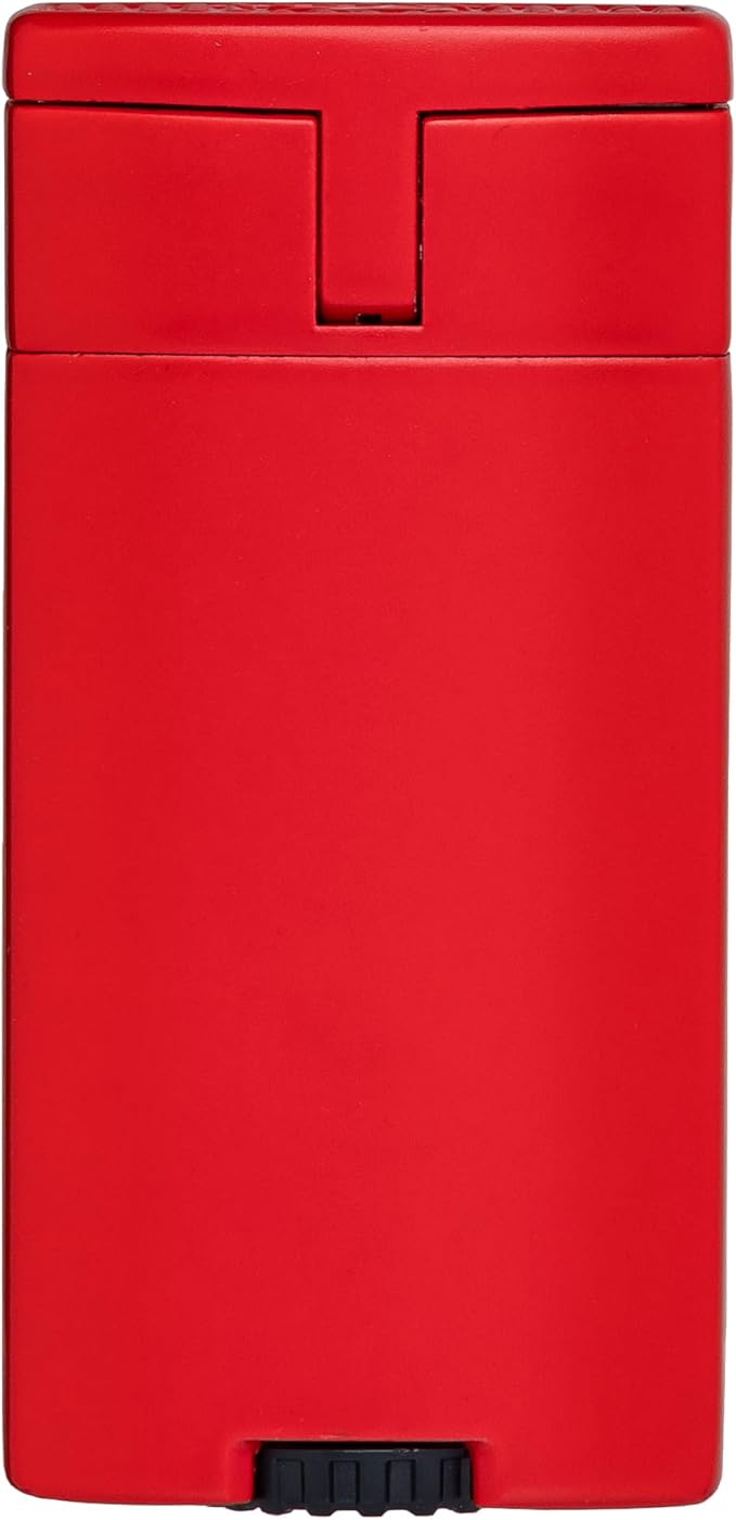 XIKAR® Ion Double-Jet Flame Cigar Lighter. with Textured Trigger Button and a Safety Mechanism. (Red)