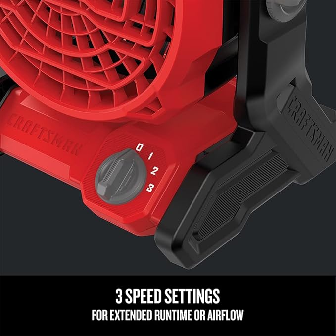 CRAFTSMAN 20V MAX* Cordless Fan, Tool Only (CMCE001B), Red