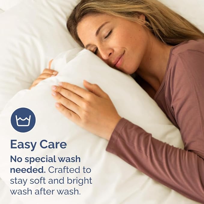 Standard Pillow Cases Set of 8 - Ultra Soft Hotel Quality Pillowcase Covers - Comfy, Cozy & Wrinkle Free - Shrink, Stain & Fade Resistant - Machine Washable Pillow Protectors - 8 Piece Set - Off White