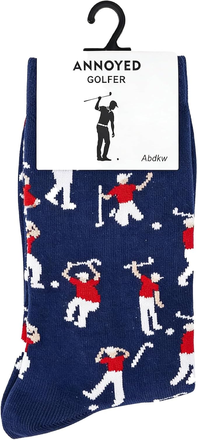 Golf Socks - Funny Annoyed Golfer Novelty Socks - Funny Golf Fathers Day Gift for Dad Husband Stepdad