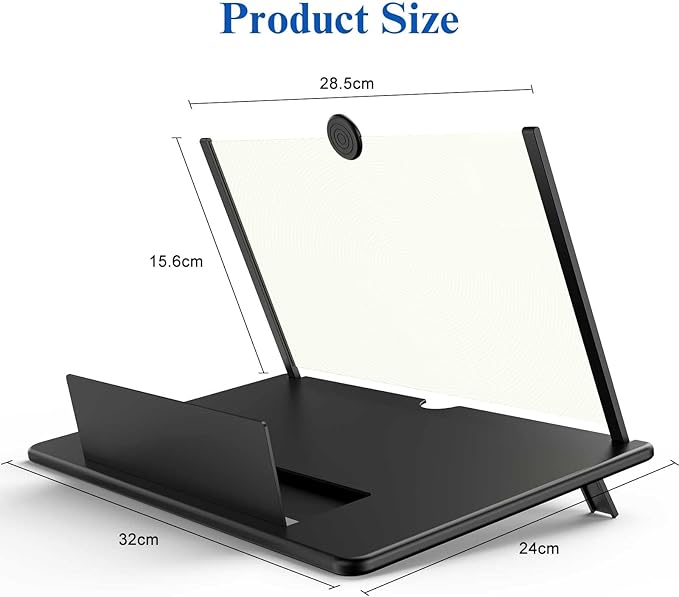 16" Screen Magnifier for Cell Phone,Fanlory 3D HD Magnifying Projector Screen Enlarger for Movies, Videos and Gaming, Foldable Phone Stand with Screen Amplifier,Gifts for Mom Dad & Family
