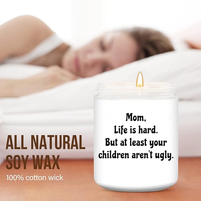 Funny Mothers Day Birthday Gifts for Mom,Gifts for Mom from Daughter Son,Thank You Lavender Scented Candles for Women.