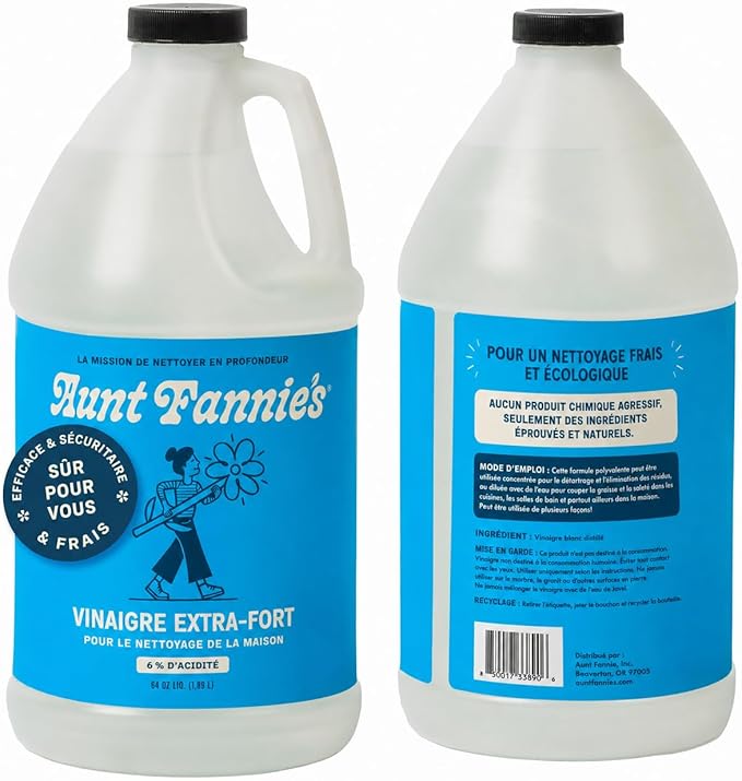 Aunt Fannie's Extra Strength Cleaning Vinegar, 64 Ounce, Multipurpose Household Cleaner, No Added Scents, Dyes, or Other Additives
