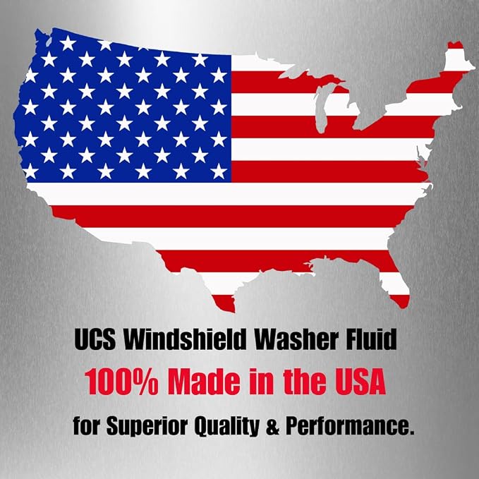UCS Advanced All-Season Windshield Washer Fluid Winter Protection to -27F | 2-in-1 Bug Wash & Water Beading Technology | Streak-Free Visibility (1 Gallon)