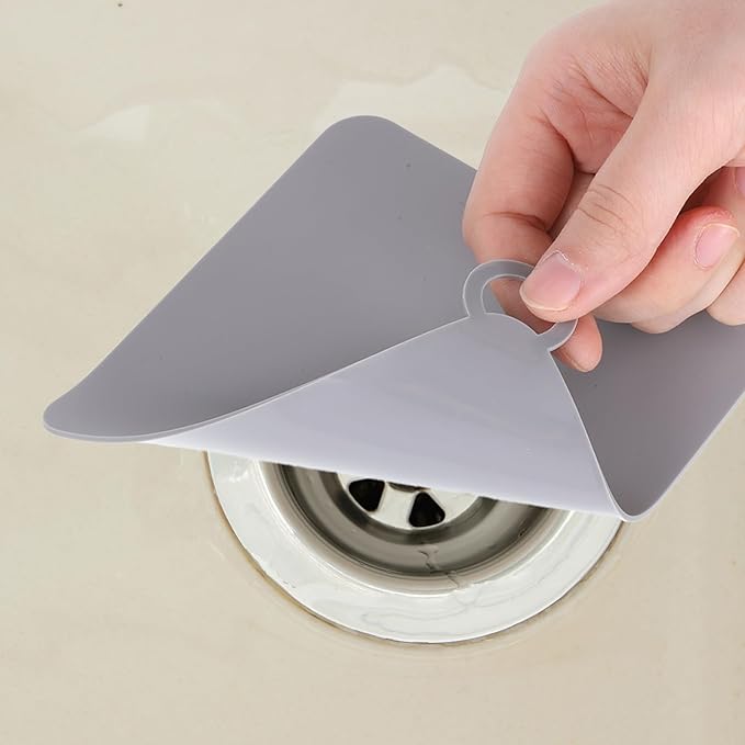 6 PCS Silicone Tub Stopper, Silicone Floor Drain Anti-Odor Mat Floor Drain Cover to Keep Bugs Out Sewer Anti-Odor Mat Deodorizing Drain-Pugs, Sewer Deodorization Floors DrainMat for Bathroom Kitchen