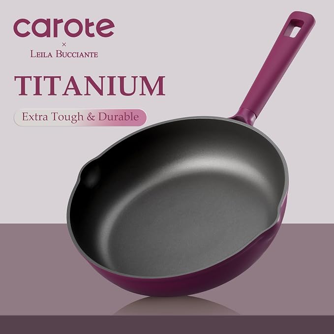 CAROTE 31pcs Pots and Pans Set, Nonstick Cookware Set | Induction Kitchen Set, Durable Coating, Easy Clean, Fit All Stovetops, Even Heating, Purple