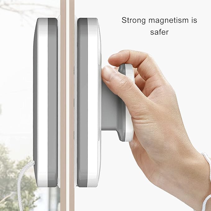 Magnetic Window Cleaner Strong High Safety Large Handle Double Sided for 3-10mm Glasses Gray 1pc Practical Tool for Home and Greenhouse Glass