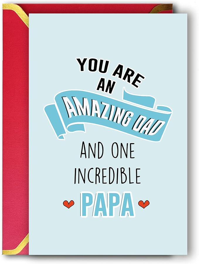 Ziwenhu Happy Fathers Day Cute Card for Dad,Special Father’s Day Card from Children,Amazing Dad Card,Birthday Card for Daddy,Papa Fathers Day Card,Dad Gift from Daughter Son Wife…