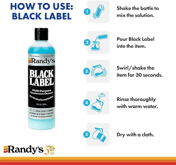 Randy’s Black Label Cleaner, 6fl oz (3-Pack) – Multipurpose Surface Cleaner for Glass, Metal & Ceramic – Glass Top Stove Cleaner, Streak-Free Finish, Residue-Free, Fast-Drying Formula (6 FL Oz)