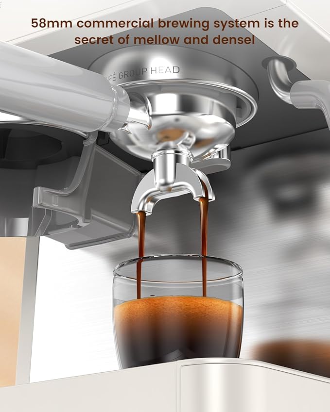 Espresso Machine with Grinder, 15 Bar Expresso Coffee Machines, Professional Coffee Maker for Latte & Cappuccino with Milk Frother, Expresso Machines for Home, Removable Water Tank, Steam Wand-Classic