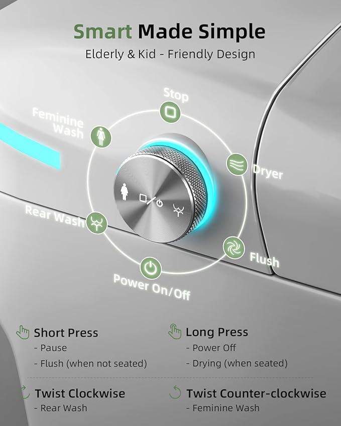 Smart Toilet with Bidet Built In, One Piece Toilet with Auto Open & Close Lid and Dual Flush, Heated Seat, Remote Control, Modern Electric Toilet with Water Tank, Foam Shield, Warm Dryer, 1.28GPF