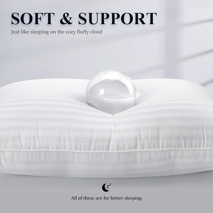 COZSINOOR GP-002 Bed-Pillows, Queen (Pack of 2), White 2 Count