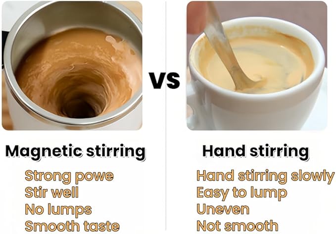 Automatic Magnetic Stirring Coffee Mug New Self Stirring Mug Electric Protein Shaker Bottle Stainless Steel Mixing Cup (Pink)