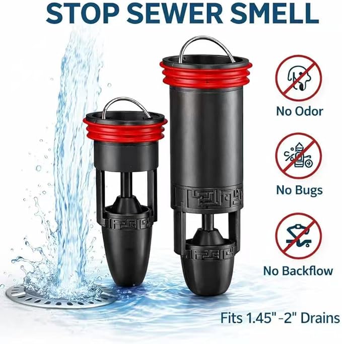 Magnetic Floor Drain Core Insert, Odor-Proof Shower Drain Insert for Bathroom, Stops Sewer Smell, Insects & Backflow, Self-Sealing Design, Fits Most Standard Floor Drains (1.45-2 in)