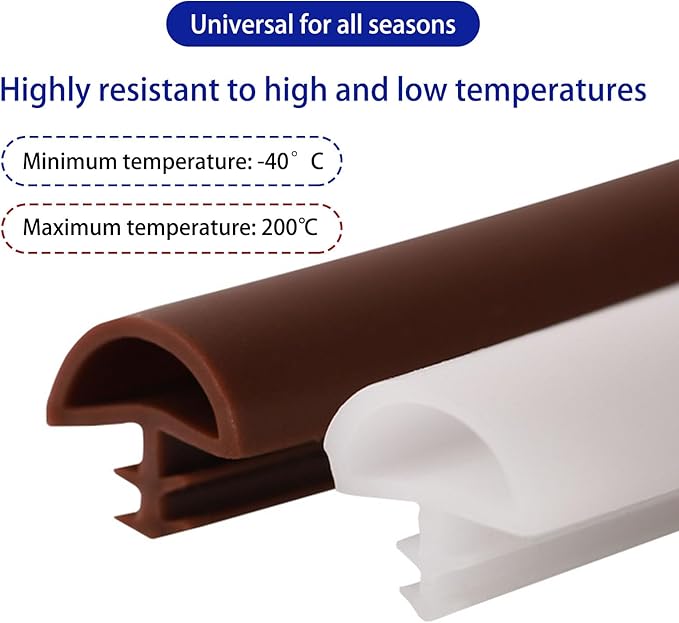 Extra Long Window Weather Stripping Seal Strip Insulation for Windows Doors Draft Blocker Soundproofing Weatherproofing 15mm-White 100m