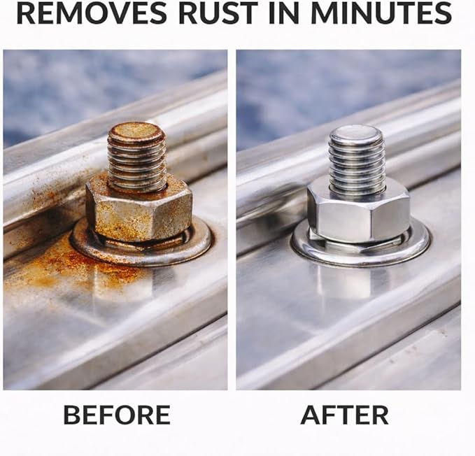 CLEAN MY STEEL Stainless Steel Rust Stain Remover Eraser Cleaner for Fridge, Outdoor BBQ Grill, from Metal Sink and Appliances, NSF Certified, Food Area Safe, 4 oz