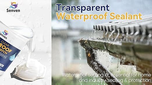 Transparent Waterproof Sealant Waterproof Coating 16oz Invisible Waterproofs Agent Indoor & Outdoor Waterproofs Sealant Clear, Roofs, Walls, Garden, Terraces, Waterproofing Adhesive Glue Water Proof