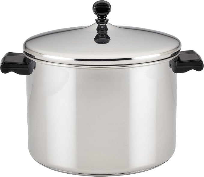 Farberware Classic Series Stainless Steel Stock Pot with Lid, 8-Quart, Silver