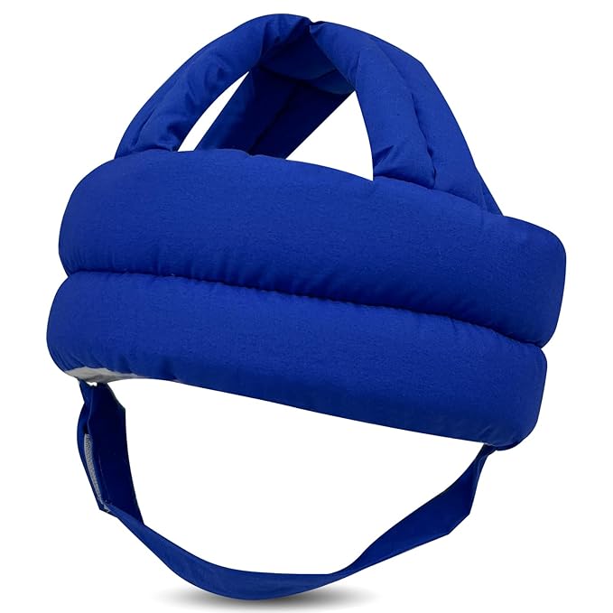 Baby Head Protector Baby Helmet for Crawling Walking, No Bumps Safety Head Adjustable Protective Cap for Walking, Playing (Sapphire Blue)