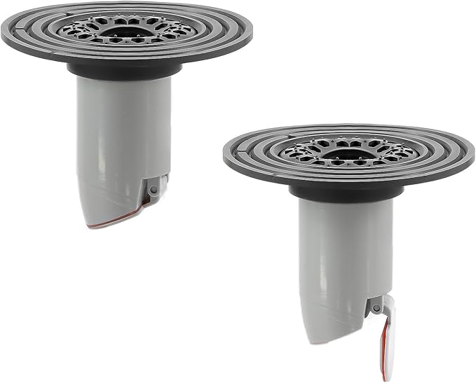 2Pcs Odor-Proof Shower Drain Plug with Magnetic Backflow Preventer, Hair Catcher, and Variable Diameter Washers, Fits drains, sewers, and Pipes with Inner diameters from 1.5" to 3.9"