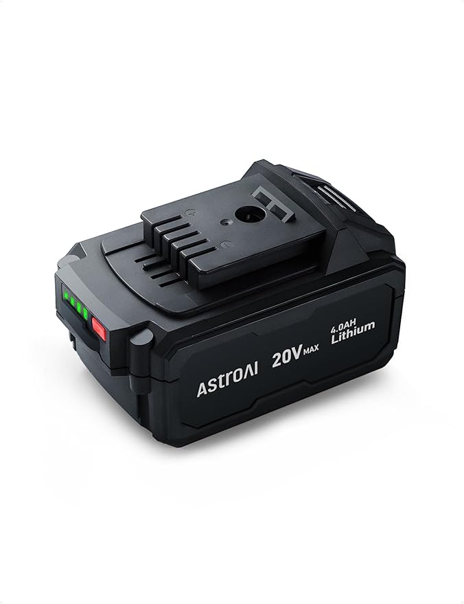 AstroAI Upgraded 4000mAh 20V MAX Rechargeable Li-ion Battery for MC3/ C2 / TC3/ TC4(Only Fits Specified 20V Cordless Tools) with Real-time LED Capacity Indicator, Type-C Output