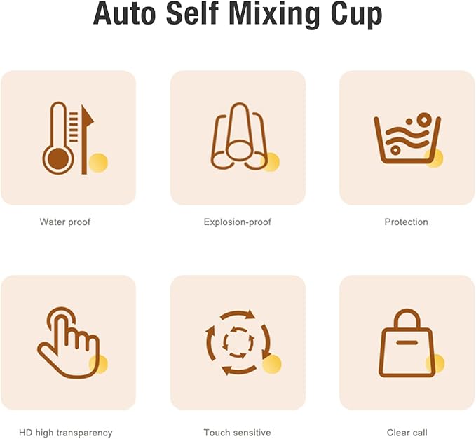 Generic Self Stirring Coffee Mug, Rechargeable Stainless Steel Auto Mixing Cup with Lid, 400ml IP6 Coffee Stirring Cup, Rechargeable Self Mixing Cup for Office Car Home Use, Pink