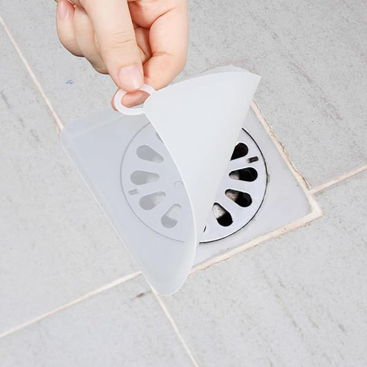 2 Pieces Silicone Drain Cover Floor Tub Stopper, 6x6 Inch Anti-Odor Deodorizing Mat Shower Drain Covers for Kitchen Bathroom Laundry, Sewer Plugs with Silica Gel Seal