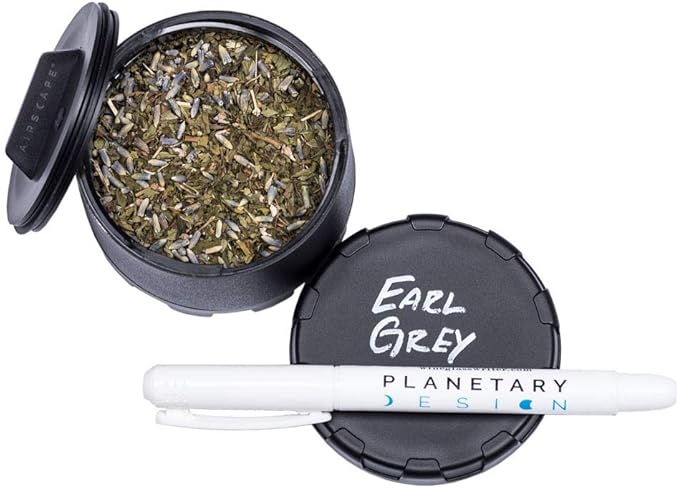 BruTrek® by Planetary Design CarGo Can, Stainless Steel Storage Container, Magnetic Bottom, Airscape® Inner Lid Keeps Grounds Fresh, On The Go Store Herbs Coffee Spices Tea and More | 4 fl.oz