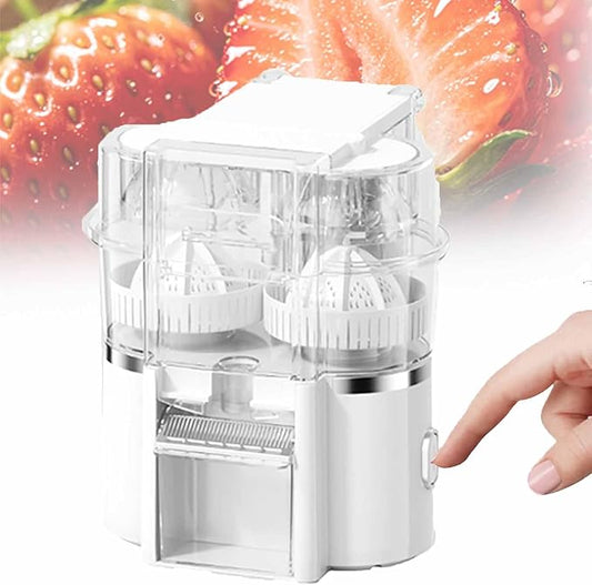 600ml Twin Citrus Juice Maker, Lightweight Double Head Electric Juicer Machine, 18000 RPM 8-Blade & USB Rechargeable, High Yield & Easy To Clean, Fast Juicing for Orange, Lime, Grapefruit