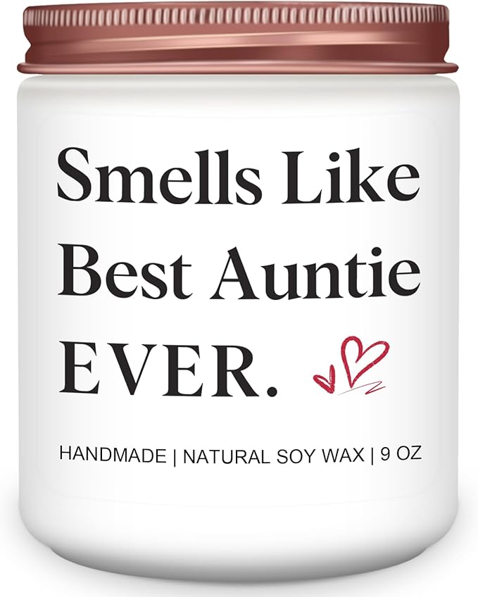 Homsolver Gifts for Aunt, Birthday Mothers Christmas Thanksgiving Gifts for Aunt, Smells Like Best Auntie Ever Scented Candles