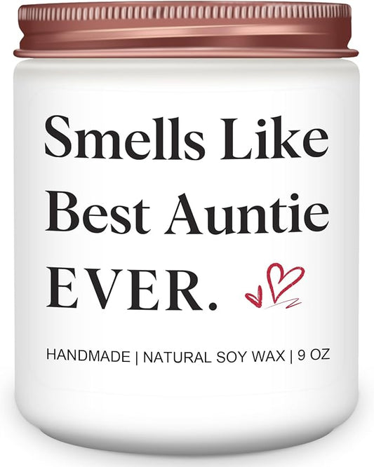 Homsolver Gifts for Aunt, Birthday Mothers Christmas Thanksgiving Gifts for Aunt, Smells Like Best Auntie Ever Scented Candles
