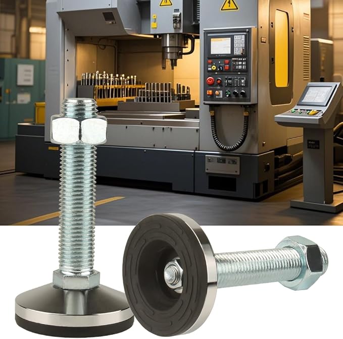 Heavy Duty Leveling Screw Leg,Leg Leveler 3.94" Dia Base,Adjustable Leveling feet M30 Thread, 5500 Lb Capacity,Capacity for Workbench, Machine, Cabinet (D100xM30x150,2 Pcs,Black)