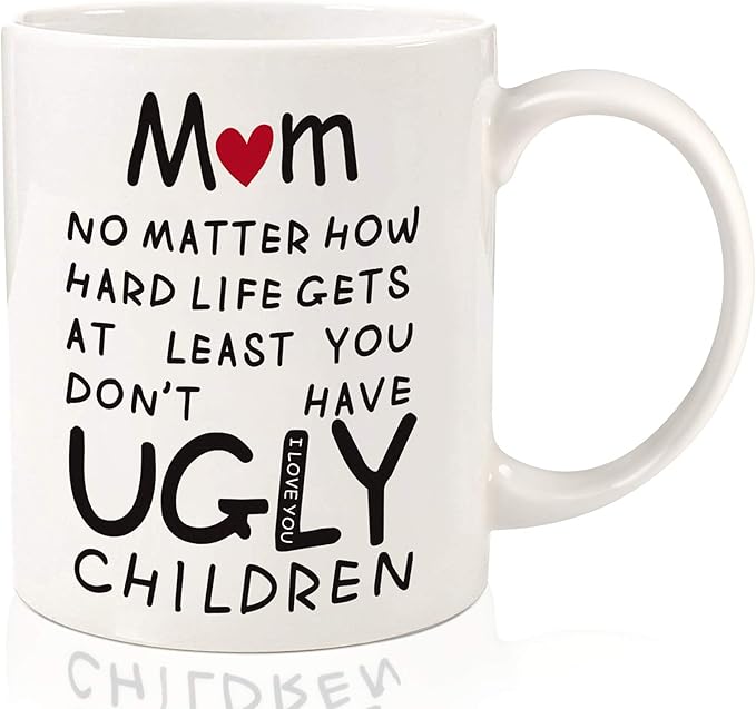 Mothers Day Gifts for Mom from Daughter Son: 11oz Funny Coffee Mug for Mom Wife Women Personalized Congratulation Retirement Christmas Birthday Valentines Mother's Day Presents for Mama Stepmother