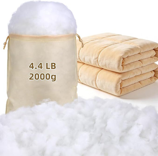 Polyfill Stuffing 4.4LB/2000G, Christmas Decorations Indoor, Artificial Snow White Clouds Cotton for Decoration, Fluffy Snow Blankets for Winter Mantle Village, Nativity
