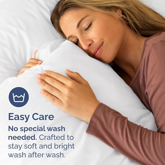 Standard Pillow Cases Set of 10 - Ultra Soft Hotel Quality Pillowcase Covers - Comfy, Cozy & Wrinkle Free - Shrink, Stain and Fade Resistant - Machine Washable Pillow Protectors - 10 Pcs Set - White