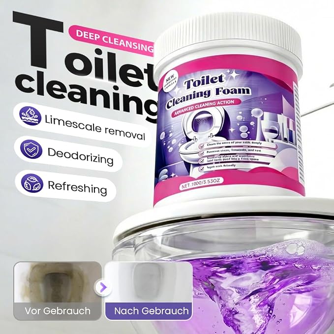 2026 New Toilet Bowl Cleaner, Toilet Cleaning Foam, Power Foaming Toilets Clean, Clean Foam Cleaner, Touch Free Foaming Powder – Bathroom Cleaning Powder (2PCS)