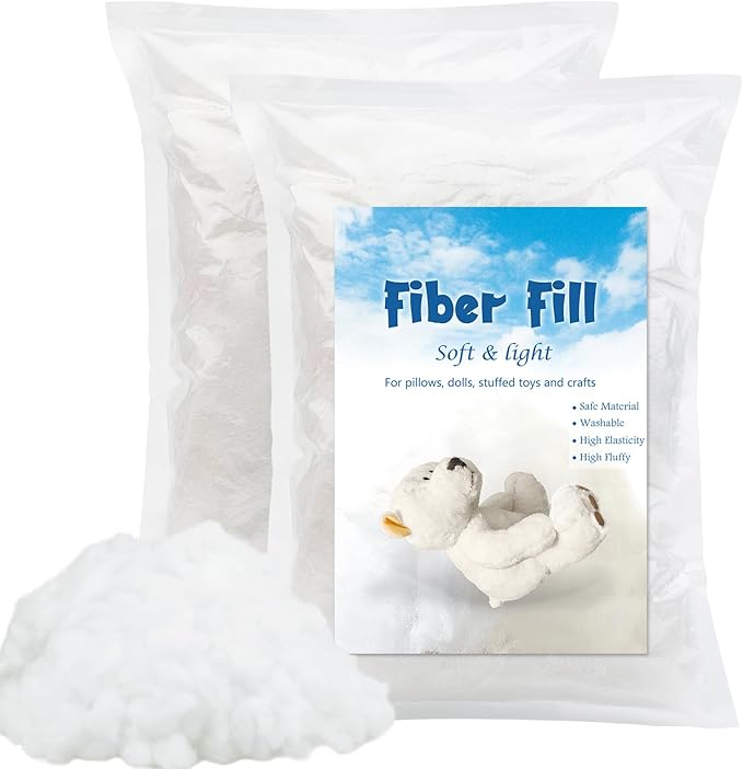 Jmuiiu 8.82oz/250g Pillows Stuffing Fiberfill, Polyfill Stuffing for Stuffed Animals, Premium Polyester Fiberfill, High Resilience Crochet Stuffing for Craft,Pillow, Cotton Batting