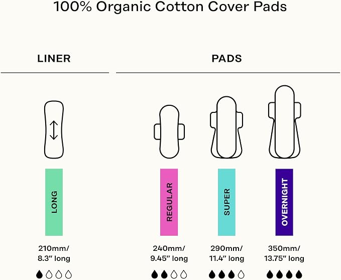 The Honey Pot Company - Calming - Overnight - Pads for Women | 100% Organic Cotton Cover - Calming Herbs of Lavender, Ashwagandha, & Lemon Balm - Pads w/Wings - Feminine Care - 48ct