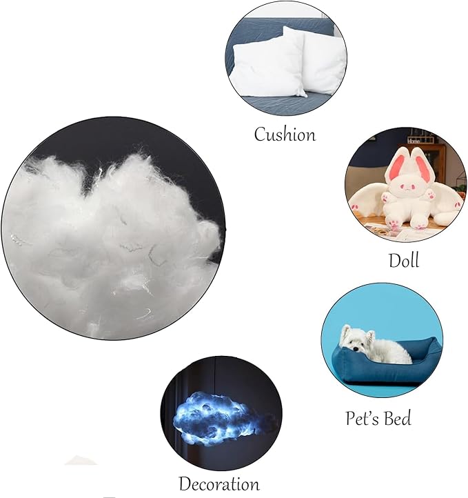 800g/1.7lb Premium Polyester Stuffing for Stuffed Animals,Soft and Warm Down Feather Like Pillow Stuffing for Couch Pillow,Fiber Filling Stuffing for Craft