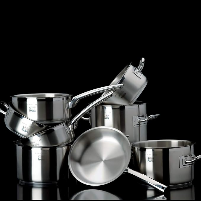 Piazza 5 Star Collection Stainless Steel Fry Pan, 28 cm / 11 Inch